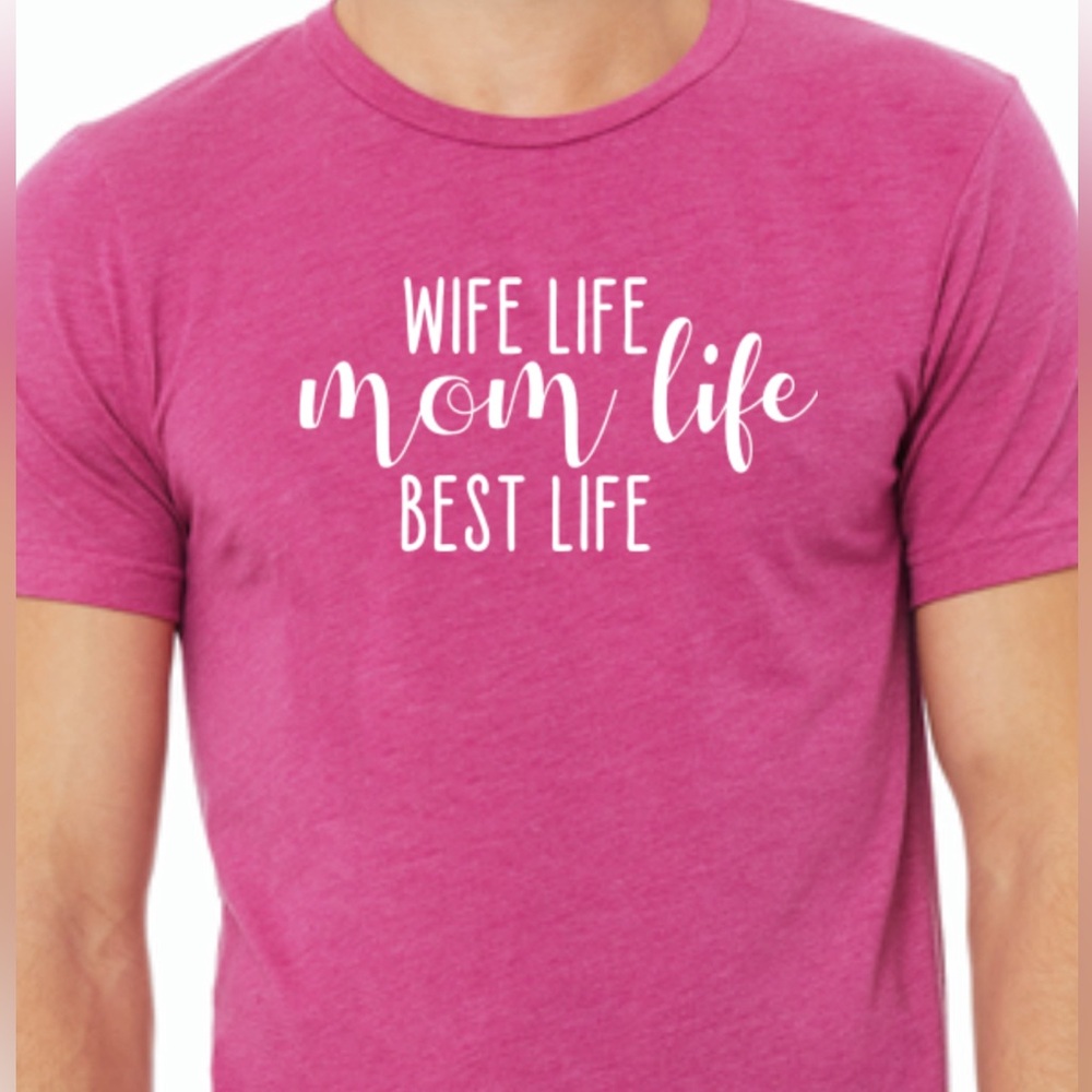 Custom listing for @sulendan - Wife Life Mom Life Best Life Tshirt